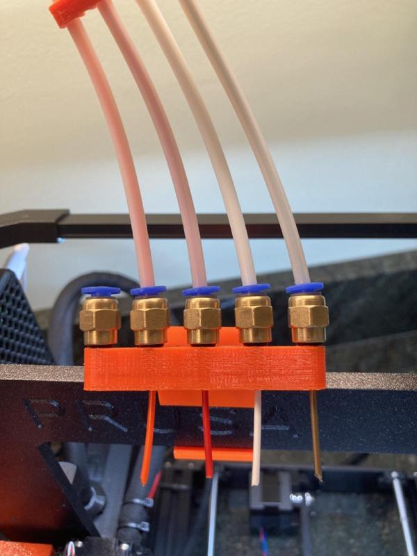 Filament PTFE 5x Tube Clip - MK3 Frame