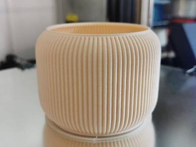 Stripped planter vase