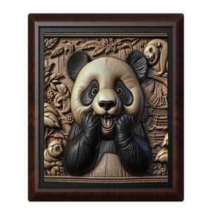 Panda animal wall art relief wall decor