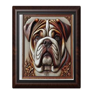 Dog Bulldog animal wall art relief wall decor