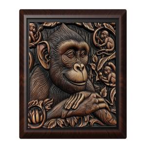 Monkey animal wall art relief wall decor