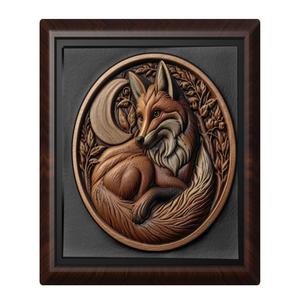 Fox animal wall art relief wall decor