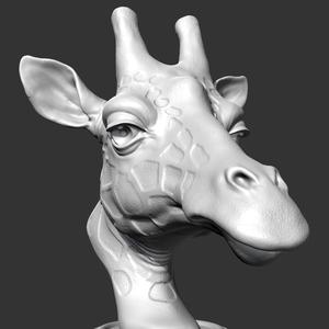 Giraffe Head AM13 3D print model