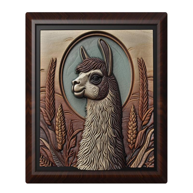 Llama animal wall art relief wall decor