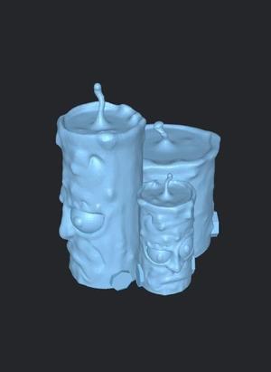CREEPY CANDLES SET 5 FILES HALLOWEEN THEMED EASY PRINT WITHOUT HOLDERS PRINT-IN-PLACE FDM