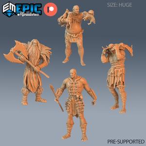 Jötunn Giant Tribe Set ‧ DnD Miniature ‧ Tabletop Miniature`s ‧ Gaming Monster ‧ 3D Model ‧ RPG ‧ DnDminis ‧ STL FILE