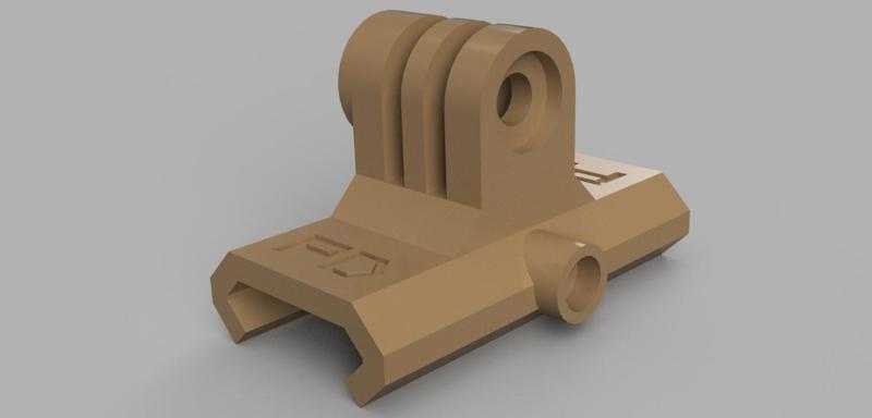 PICATINNY GO PRO MOUNT - SUPPORTO PICATINNY GO PRO