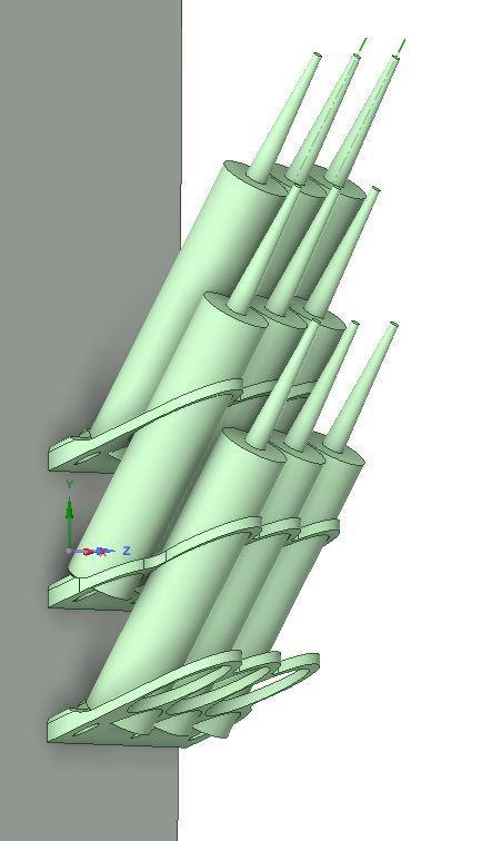 High Density triple Caulk Wall Mount