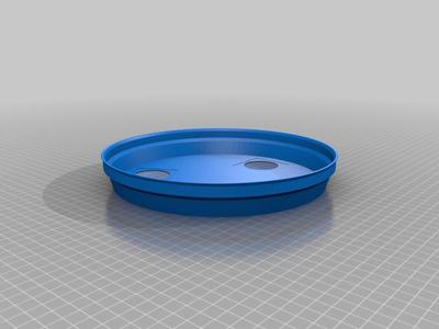 Covered Filament Spool Holder with teardrop shape holes/ 3 hole cover