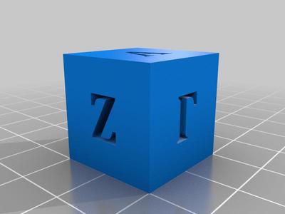 Dice With Greek Letters