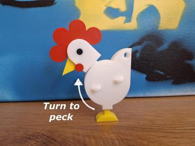 Chicken fidget keychain