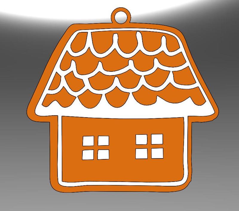 House Keychain Ornament for Christmas Tree