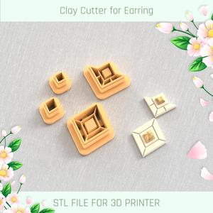 Geometric Earring with Precious Stones G POLYMER CLAY CUTTER