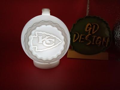 Kansas City Chiefs NFL CHRISTMAS ORNAMENT TEALIGHT