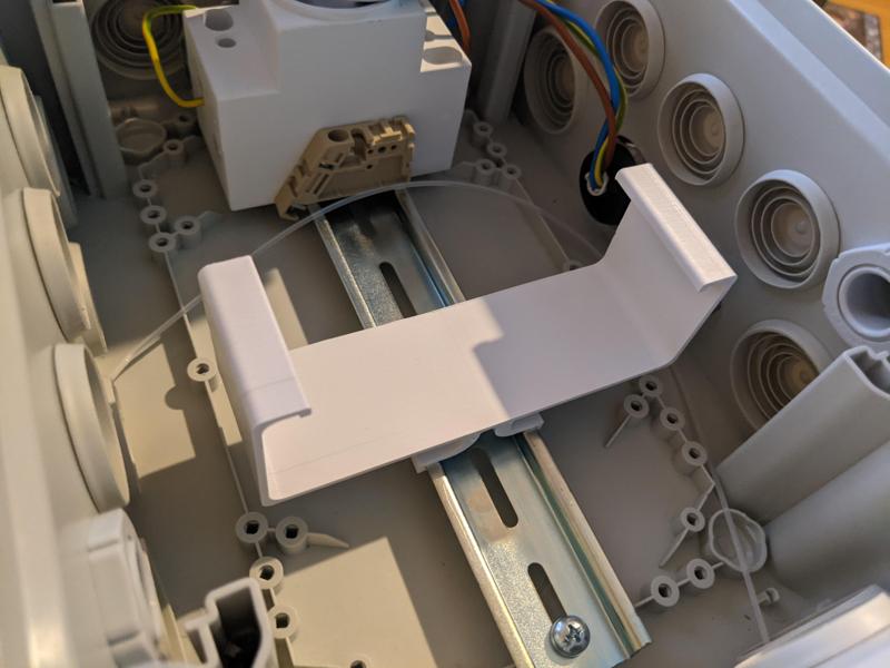 DIN rail mount for a GLI router