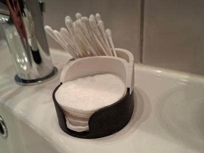 Cotton swab and cotton pad holder