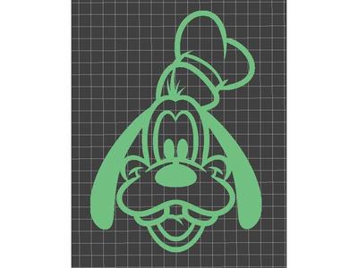 Goofy outline art