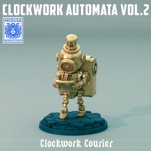 Clockwork Courier STL - Steampunk Delivery Bot Miniature (28mm Resin-Ready)