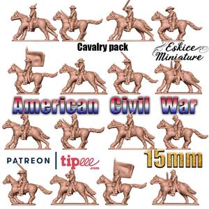 Cavalry - Epic History Battle of American Civil War - 15mm scale