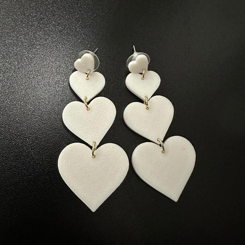 Heart-Shaped Drop Earrings