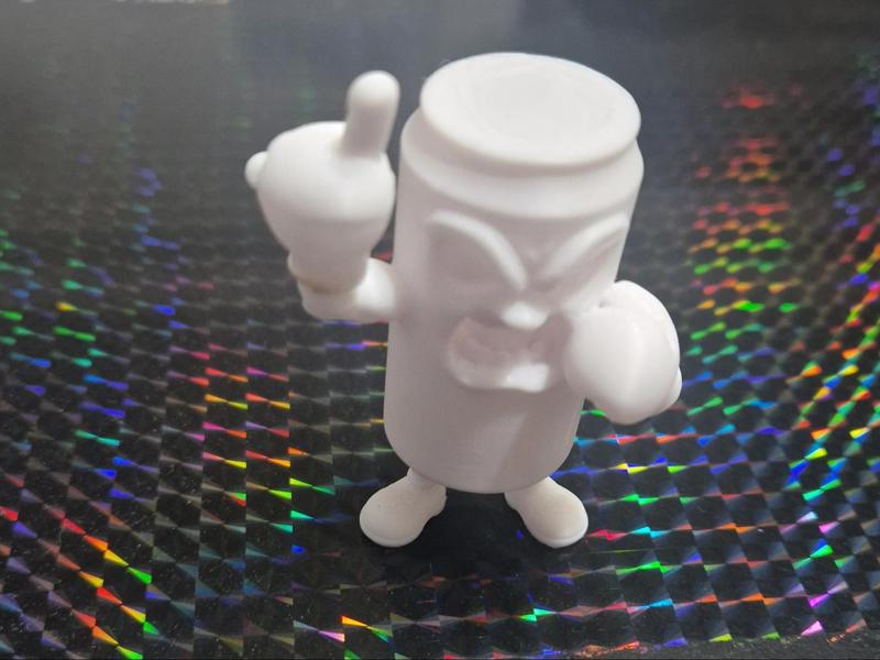 Tin can raised finger art