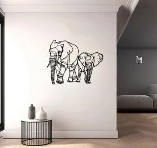 Geometric Elephant Wall Art