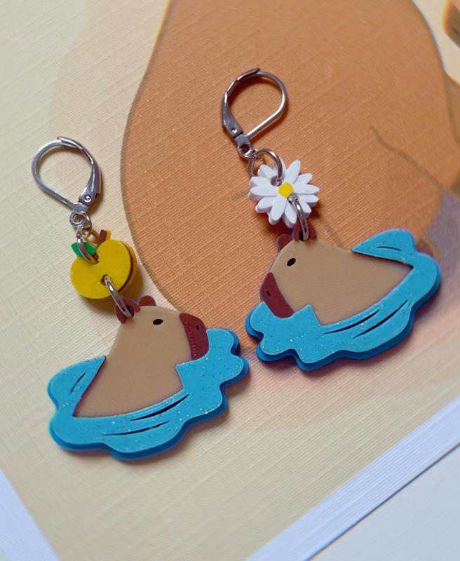 Capybara Spa Earrings