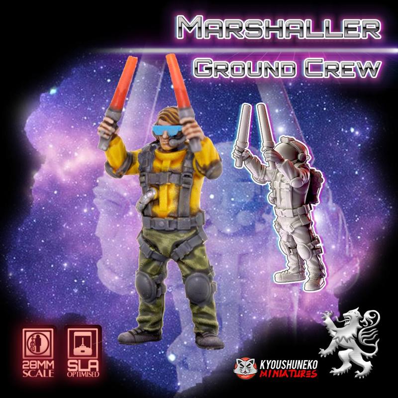 28mm Ground Crew - Marshaller