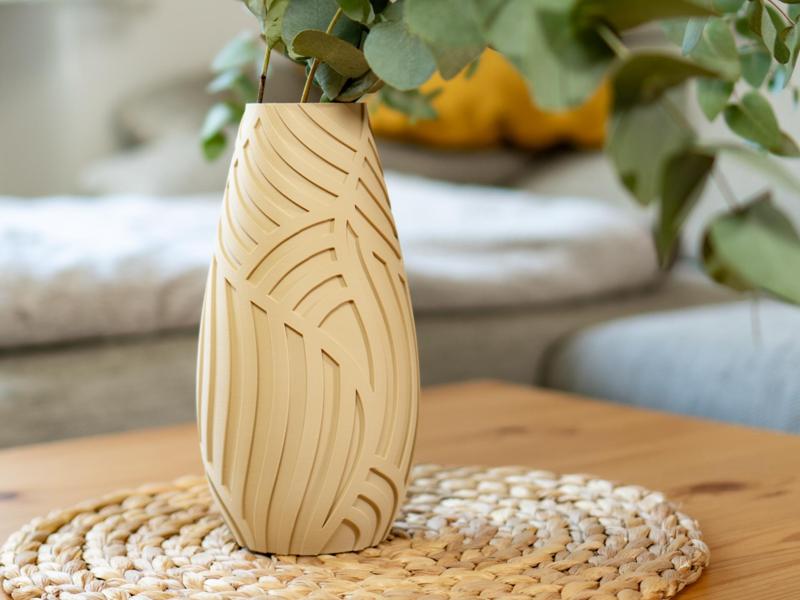 Thick Walled Carved Pattern Vase