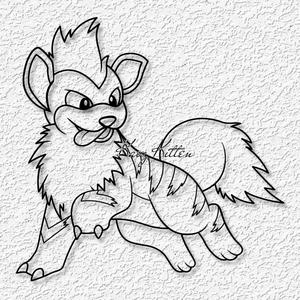 growlith pokemon wall art anime game home decor