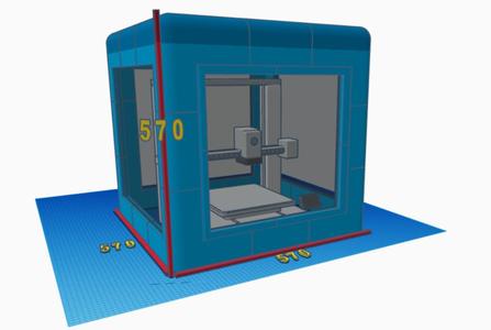 Closet for printer universal 53cm x 53cm rip by mcka3ax40