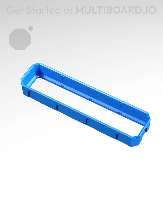 4x1x0.5 - Topped Multipoint Rail - Standard Click-In Multibin Shell Extension