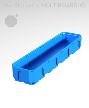 1x4x0.5 - Topped Multipoint Rail - Multibin Shell