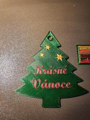 Visačka Krásné Vánoce CZ