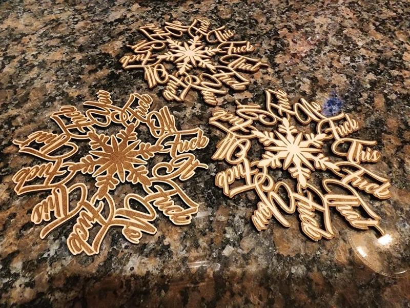 Fuck It Snowflake Ornament Vectors - Fuck Flake 2023