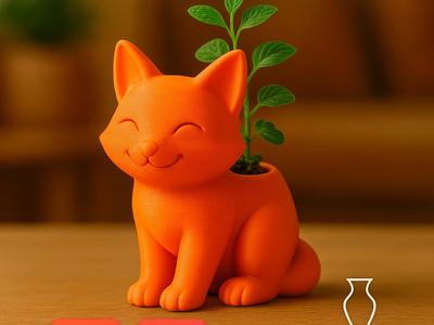Spring Cat Figurine – Cute Home Decor Accent