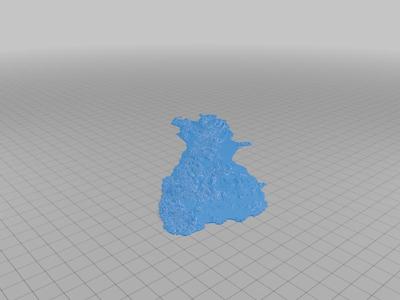 Large 3D elevation model of New Zealand