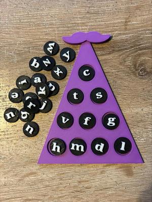 Letter chips voor vulvorm