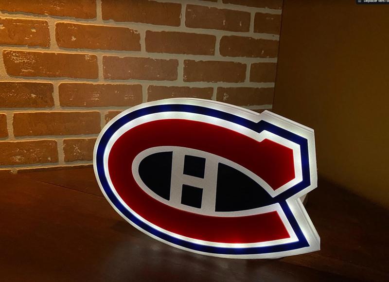 Montreal Canadiens Logo LED Lightbox