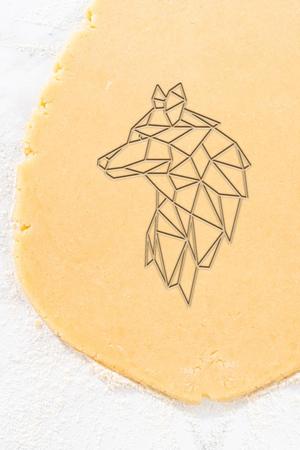 Geometric Wolf Cookie Cutter, Biscuit Cutter