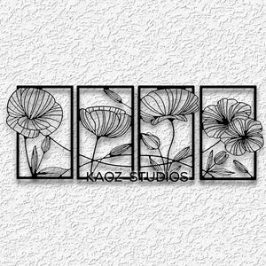 4 pc flower panel set wall art flowers wall decor panoramic nature scenery