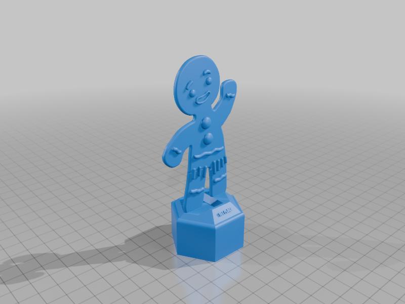 First place trophy Gingerbread man - Cookie contest