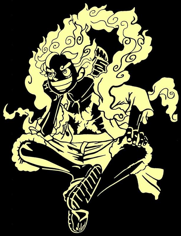 Monkey D. Luffy gear 5 stencil 8