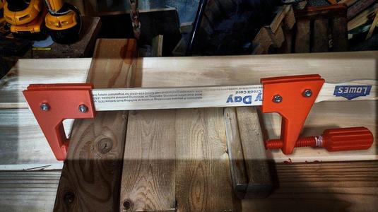 pipe clamp using a paint stick