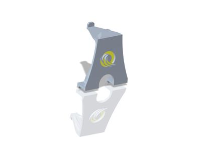 Fixation of glass lid for Qidi Plus 4 with QIDI-Logo