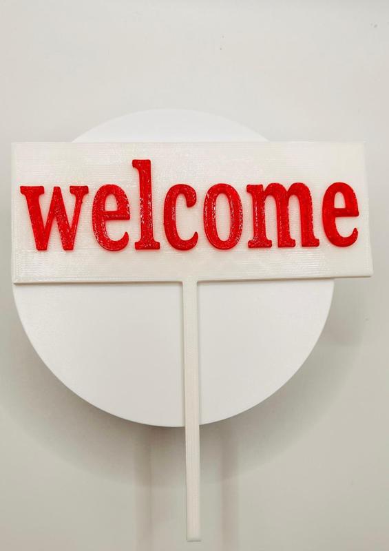 welcome sign 2 colors