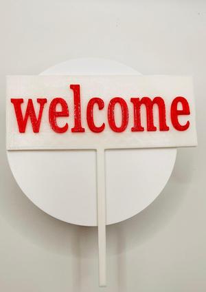 welcome sign 2 colors