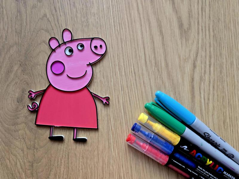 Peppa Pig Cute DIY Coloring Craft Activity