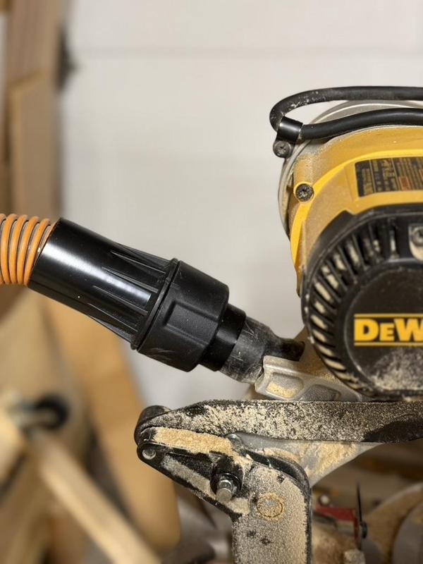 Dewalt Airlock to DW716 Miter Saw 1.5" Dust Port Adapter
