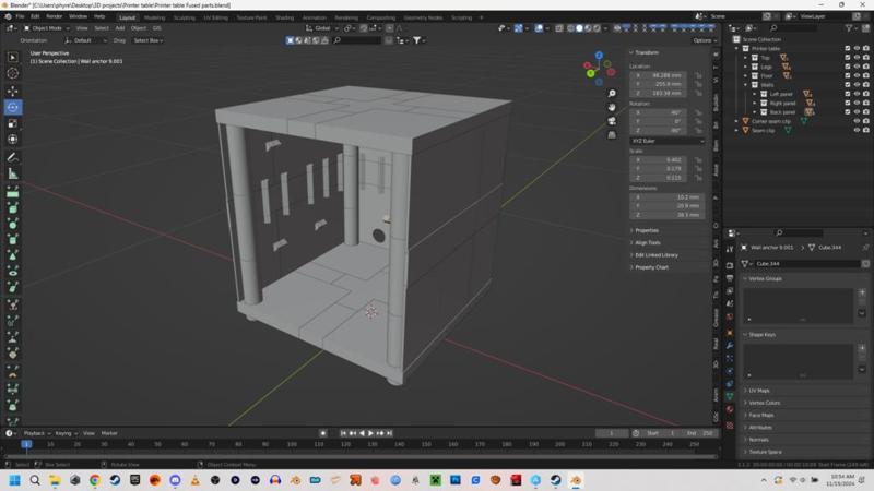 Printable table for Anycubic K3 combo